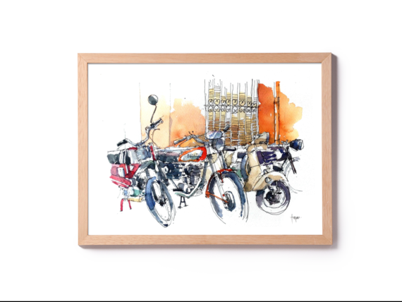 ducati-vespa-motorbike -watercolor-print ducati-vespa-motorbike -watercolor-print