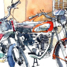 ducati-vespa-motorbike -watercolor-print ducati-vespa-motorbike -watercolor-print