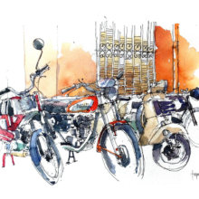 ducati-vespa-motorbike -watercolor-print ducati-vespa-motorbike -watercolor-print
