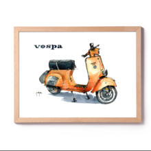 vespa-primavera-motorcylcle-watercolor-print