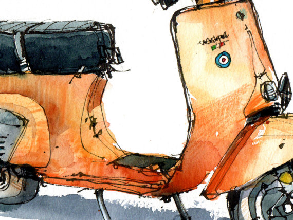 vespa-primavera-motorcylcle-watercolor-print