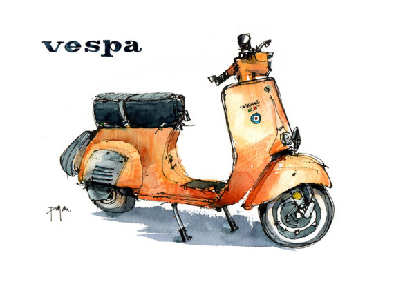 vespa-primavera-motorcylcle-watercolor-print