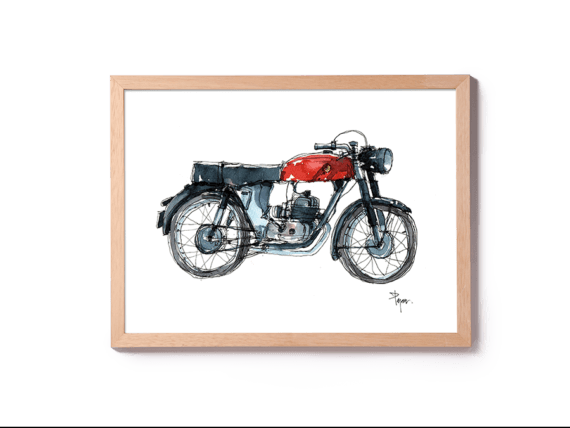 montesa-impala-motorbike -watercolor