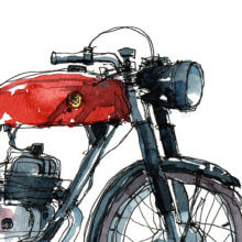montesa-impala-motorbike -watercolor-1