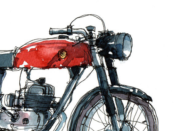 montesa-impala-motorbike -watercolor-1