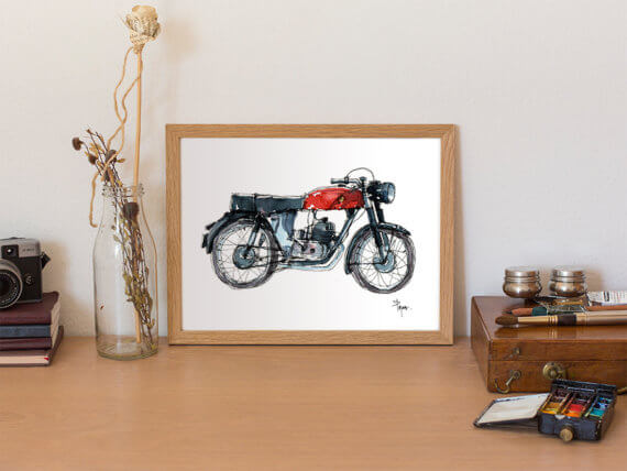 montesa-impala-motorbike -watercolor-1