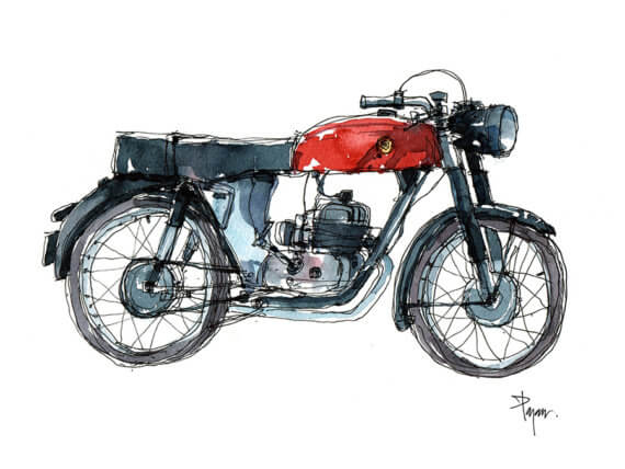 montesa-impala-motorbike -watercolor-1