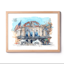 Union station Denver watercolor Union station Denver watercolor