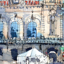 Union station Denver watercolor Union station Denver watercolor