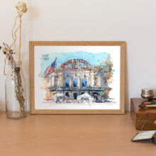 Union station Denver watercolor Union station Denver watercolor
