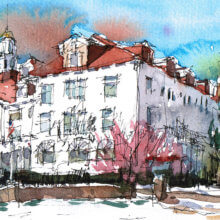 The Stanley Hotel watercolor The Stanley Hotel watercolor