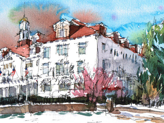 The Stanley Hotel watercolor The Stanley Hotel watercolor