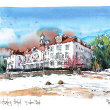The Stanley Hotel watercolor The Stanley Hotel watercolor