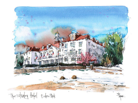 The Stanley Hotel Watercolor